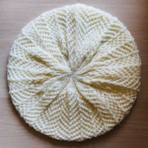 Cream Claire’s Knit Beret